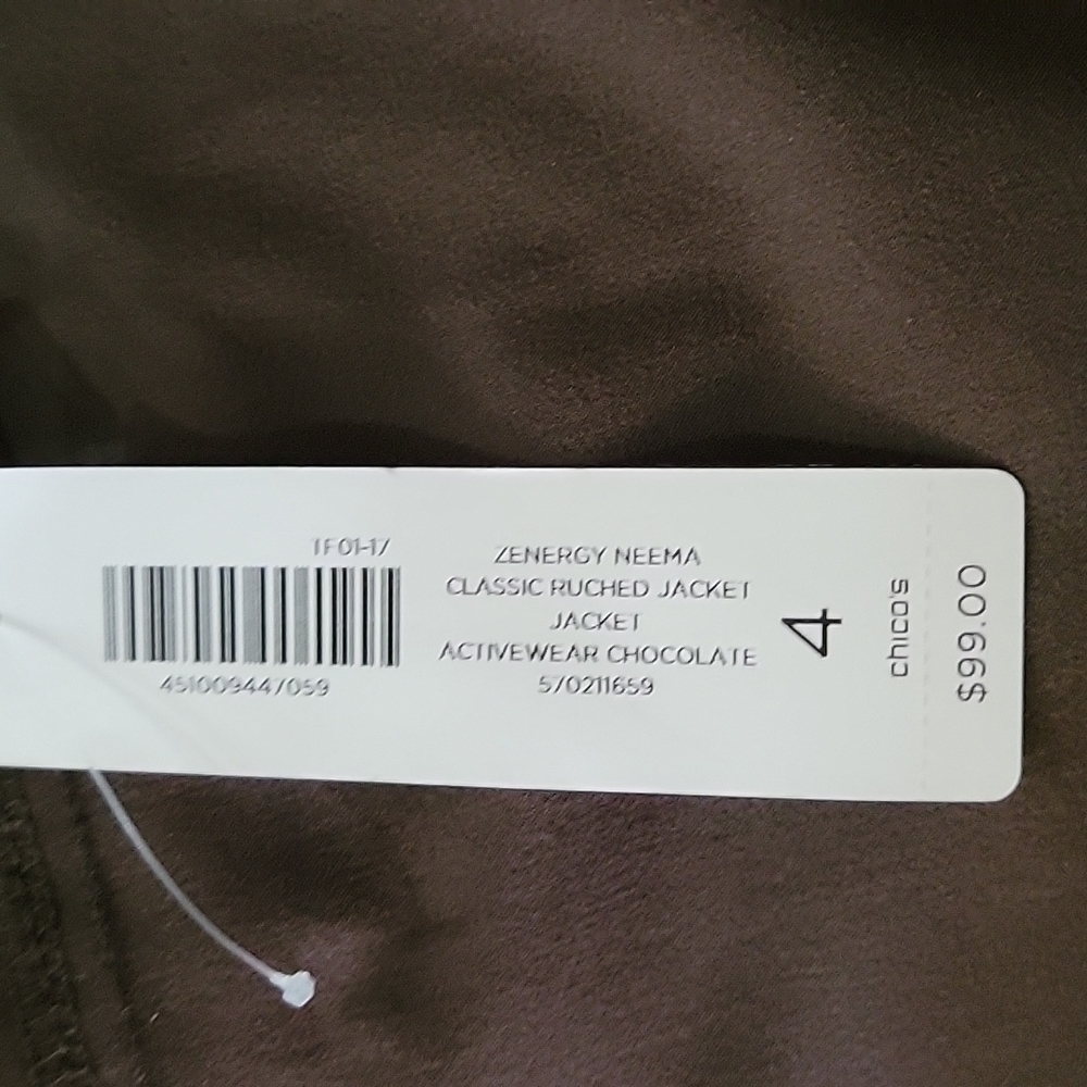 Chico's Zenergy Neema Jacket - Chocolate - Picture 8 of 9